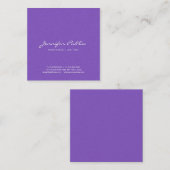Creative Professional Modern Elegant Violet Luxe Vierkante Visitekaartje (Voorkant / Achterkant)
