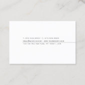 Creative Professional Modern Minimalistisch Visitekaartje (Achterkant)