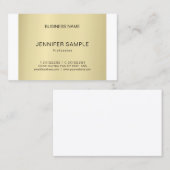 Creative Professional Plain Modern Elegant Gold Visitekaartje (Voorkant / Achterkant)