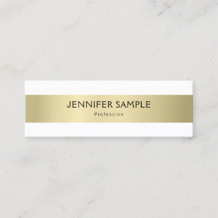 Creative Professional Simple Plain Gold Modern Mini Visitekaartje