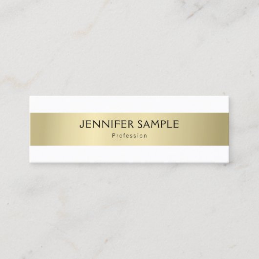 Creative Professional Simple Plain Gold Modern Mini Visitekaartje (Voorkant)