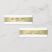 Creative Professional Simple Plain Gold Modern Mini Visitekaartje (Voorkant / Achterkant)