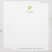 Creative psycholoog Personal Counselor Faux Gold Gepersonaliseerd Briefhoofd (Voorkant / Achterkant)