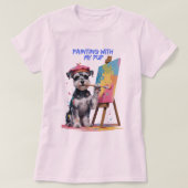Creative Pup – The Artistic Miniature Schnauzer T-shirt (Design voorkant)