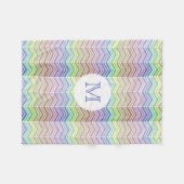 Creative Rainbow en gestructureerd Chevron Pattern Fleece Deken (Voorkant (Horizontaal))