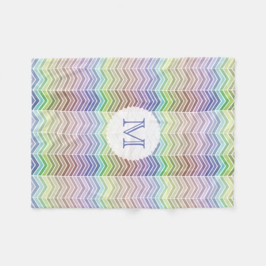 Creative Rainbow en gestructureerd Chevron Pattern Fleece Deken (Voorkant (Horizontaal))