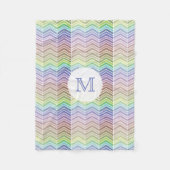 Creative Rainbow en gestructureerd Chevron Pattern Fleece Deken (Voorkant)