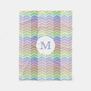 Creative Rainbow en gestructureerd Chevron Pattern Fleece Deken