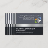 Creative Re-bar Stripes Steel Column Engineering Visitekaartje (Voorkant)