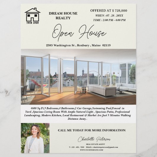 Creative Real Estate Open House Flyer (Voorkant)