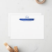 Creative Realtor Home Paint Swash Flat Note Kaart Notitiekaartje (Voorkant / Achterkant in situ)