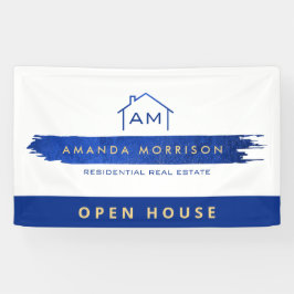 Creative Realtor Real Estate Home Paint Blue Spandoek