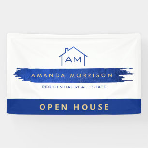 Creative Realtor Real Estate Home Paint Blue Spandoek