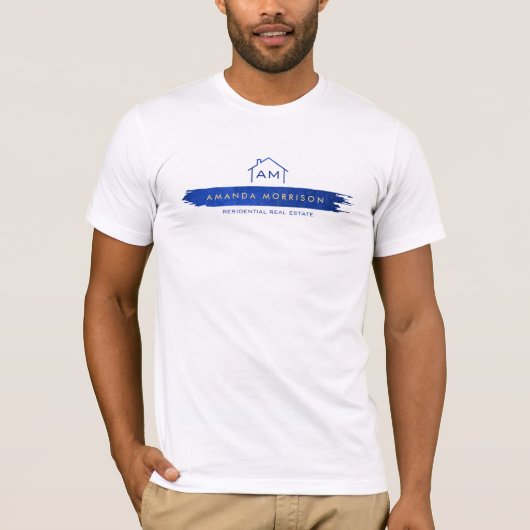 Creative Realtor Real Estate Home Paint Blue T-shirt (Voorkant)