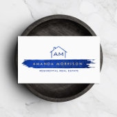 Creative Realtor Real Estate Home Paint Blue Visitekaartje