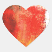 Creative Red Abstract Hart Sticker (Voorkant)