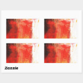 Creative Red Abstract Rechthoekige Sticker (Vel)