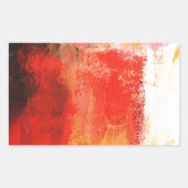 Creative Red Abstract Rechthoekige Sticker (Voorkant)