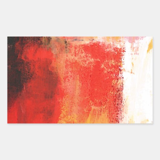 Creative Red Abstract Rechthoekige Sticker (Voorkant)