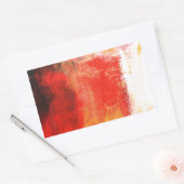 Creative Red Abstract Rechthoekige Sticker (Envelop)