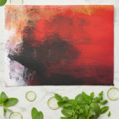 Creative Red Abstract Theedoek (Gevouwen)