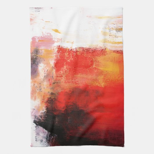 Creative Red Abstract Theedoek (Verticaal)