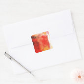 Creative Red Abstract Vierkante Sticker (Envelop)