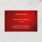 Creative Red Damask Gold Sjabloon Moderne elegant Visitekaartje (Achterkant)