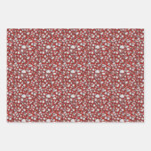 Creative red en burgundy net op grijze achtergrond inpakpapier vel (Voorkant 2)