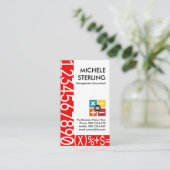 Creative Red Numbers Lijst Financieel Visitekaartje (Staand voorkant)