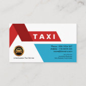 Creative Red Road Pattern Bold Red Taxi Visitekaartje (Achterkant)