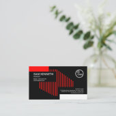 Creative Red Structure Lines Engineer Visitekaartje (Staand voorkant)