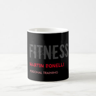 Creative Retro Black Grey Dynamic Personal Trainer Koffiemok