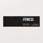 Creative Retro Black Grey Dynamic Personal Trainer Visitekaartje (Buitenkant ongevouwen)