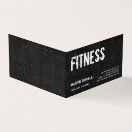 Creative Retro Black Grey Dynamic Personal Trainer Visitekaartje