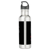 Creative Retro Black Grey Dynamic Personal Trainer Waterfles (Achterkant)