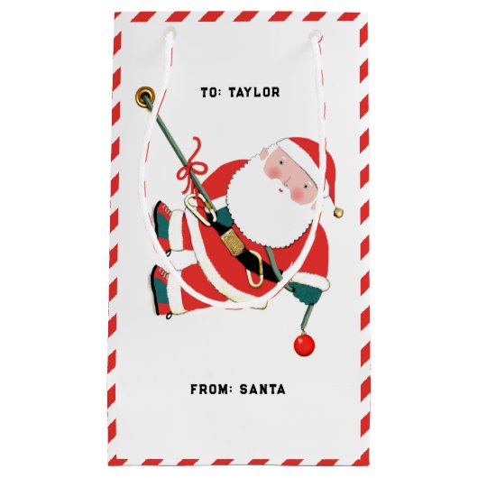 Creative Rock klimt met kerstcadeau Klein Cadeauzakje (Voorkant)