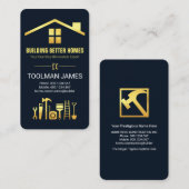 Creative Roof Gold Construction Tools Visitekaartje (Voorkant / Achterkant)