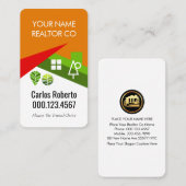 Creative Roof Landscape Realtor Building Visitekaartje (Voorkant / Achterkant)