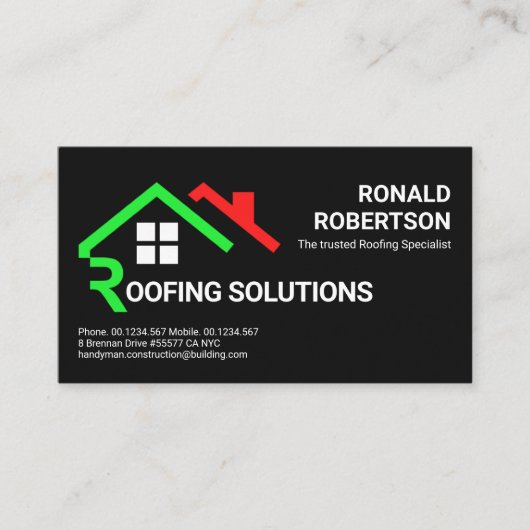 Creative Roof Signage Handyman Visitekaartje (Voorkant)