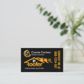 Creative Roofer Rooftop Building Builder Visitekaartje (Staand voorkant)