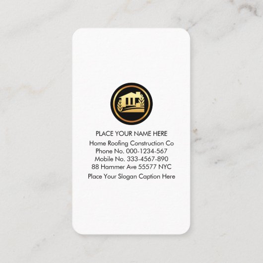 Creative Rooftop Building Roofer Visitekaartje (Achterkant)