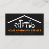 Creative Rooftop Handyman Tools Building Visitekaartje (Voorkant)