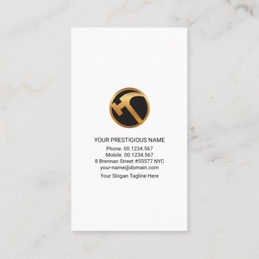 Creative Rooftop Layers Construction Handyman Visitekaartje (Achterkant)