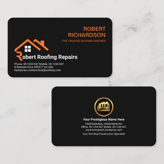 Creative Rooftop Letter-R-beugel Visitekaartje (Voorkant / Achterkant)