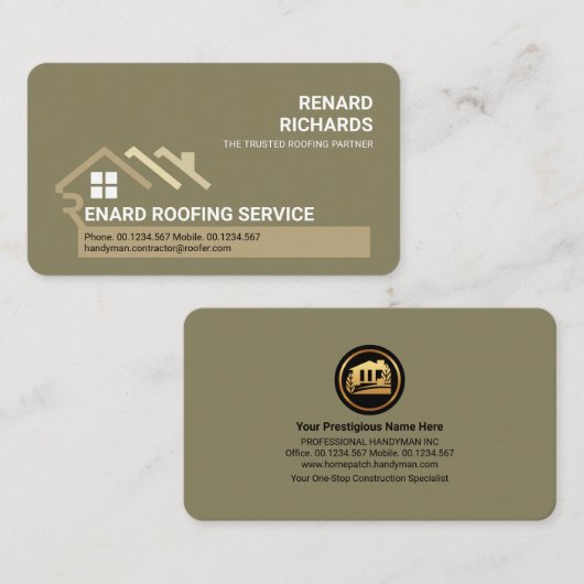 Creative Rooftop Letter-R-beugel Visitekaartje (Voorkant / Achterkant)