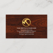 Creative Rooftop on Timber Wood Handyman Builder Visitekaartje (Achterkant)