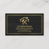 Creative Rooftop Spanner Hammer Gold Lijst Visitekaartje (Achterkant)