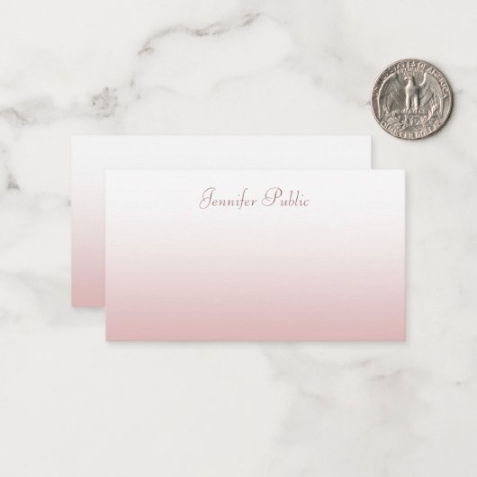 Creative Roos Gold Calligrafie Script Sjabloon (Voorkant / Achterkant in situ)