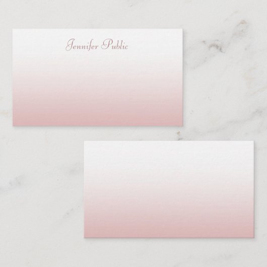 Creative Roos Gold Calligrafie Script Sjabloon (Voorkant / Achterkant)